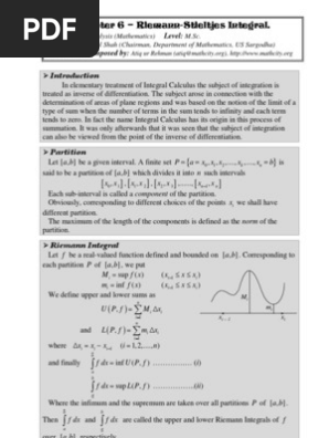 Chap 06 Real Analysis Riemann Stieltjes Integral Integral Real Analysis