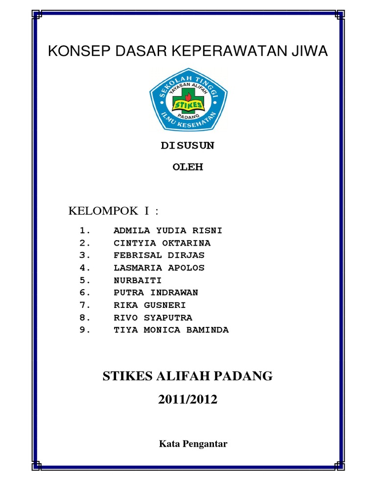 Makalah Konsep Dasar Keperawatan Jiwa