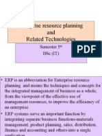 ERP and Related Technologies