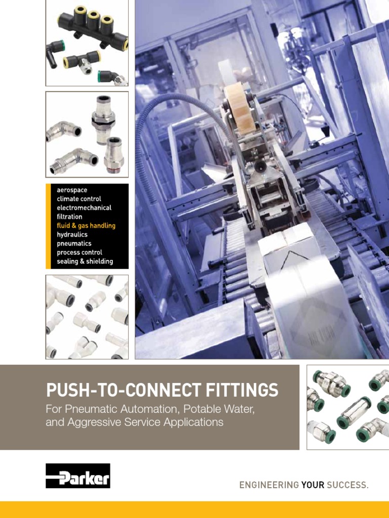 Parker Push Fitting Catalogue PDF Polyethylene Valve
