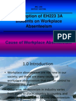 Perception of EH223 3A Students On Workplace Absenteeism