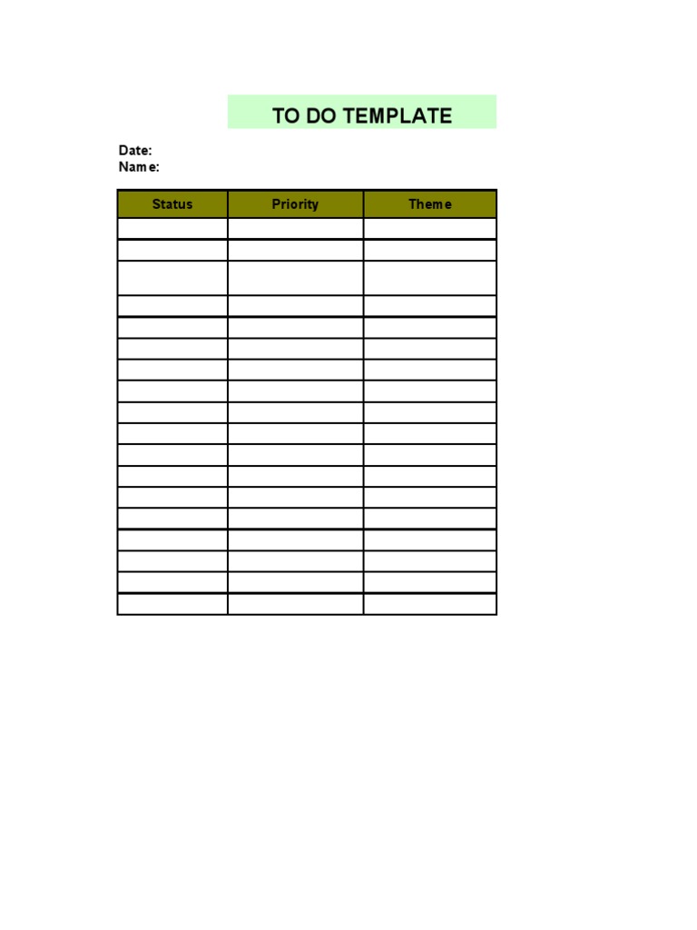 Todo Template | PDF