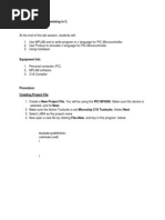 Lab Work 4: PIC Programming in C