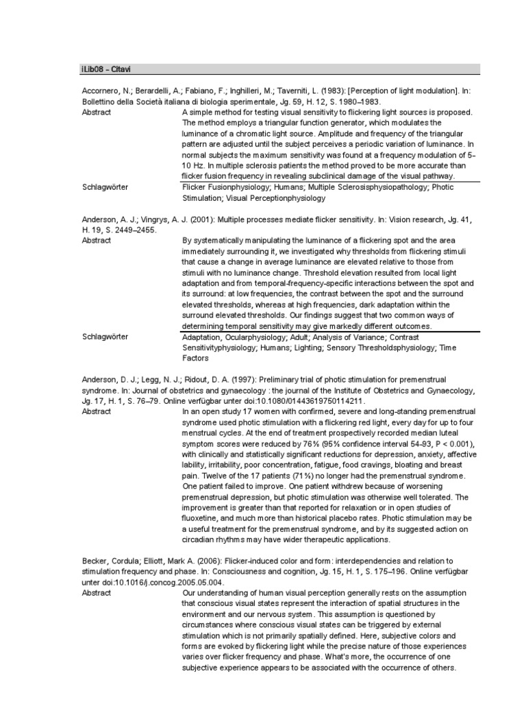 Flickering Light PDF Neural Oscillation Migraine
