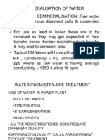 Demineralisation of Water