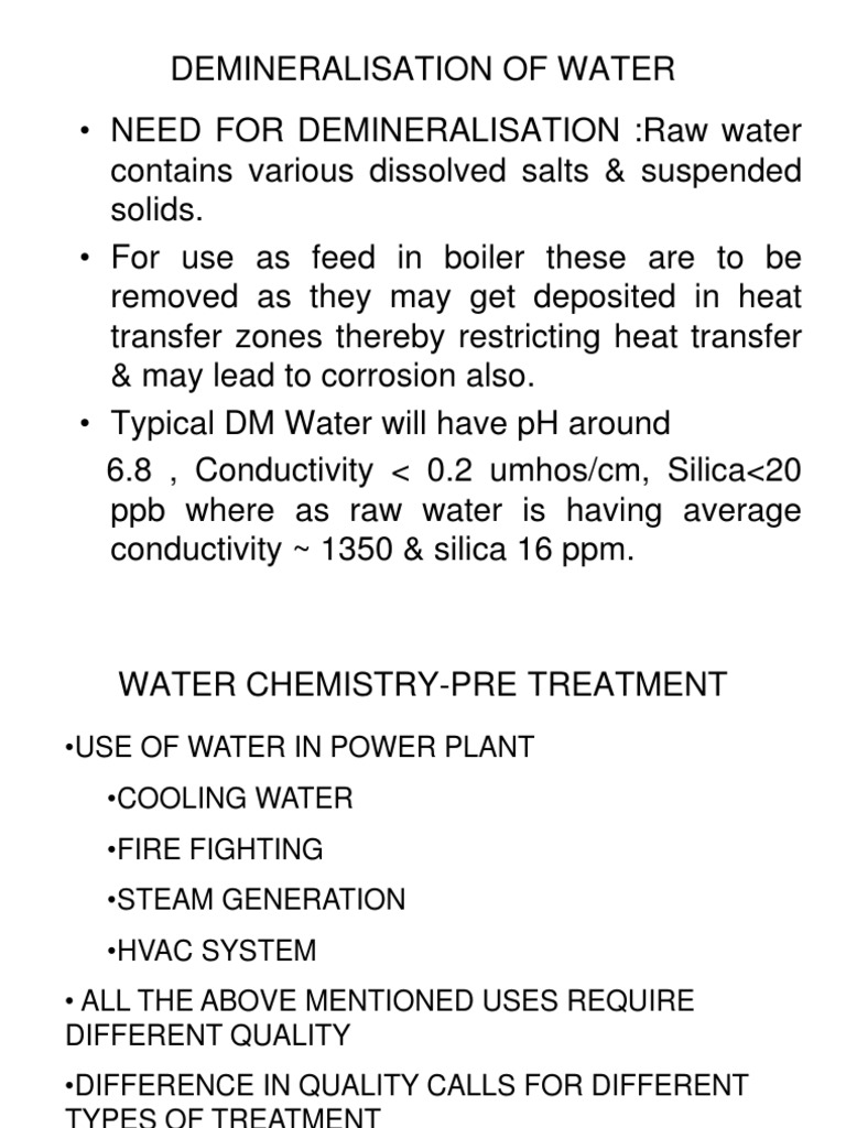 Demineralization Process of Water | PDF | Membrane | Chlorine