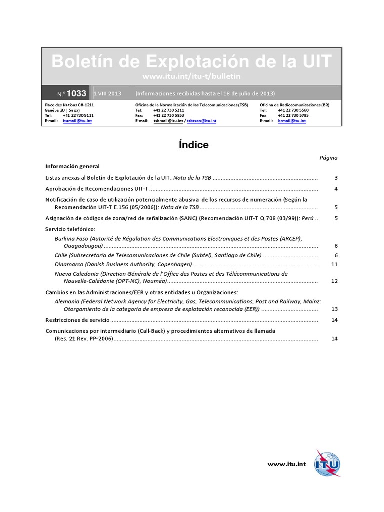 Uit | Descargar gratis PDF | Unión Internacional de Telecomunicaciones ...