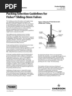 Packing Selection Guidelines for Fisher Sliding-Stem Valves