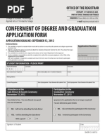 COSTAATT Graduation Application Form 2013 Latest Edition