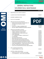 General Instructions For Operation & Maintenance: Sno. Description Omim Code