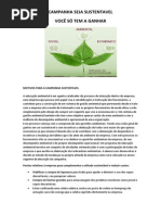 Motivos Para Ser Sustentavel