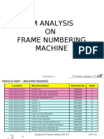 PM Analysis ON Frame Numbering Machine: TVS Motor Company - P2