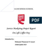 Service Marketing Project Report On Café Coffee Day: Chennai Business School