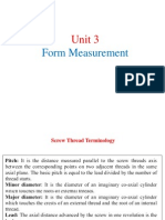Metrology and Measurements Unit 3 Form Measurement