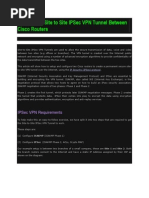 Configuring Site To Site IPSec VPN Tunnel Between Cisco Routers