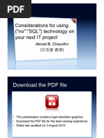 Download Considerations for using NoSQL technology on your next IT project by Akmal Chaudhri SN192586032 doc pdf