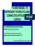 New Model Representing Hydrocyclone Efficiency Curves-tsakalakis k.g. (Ntua)