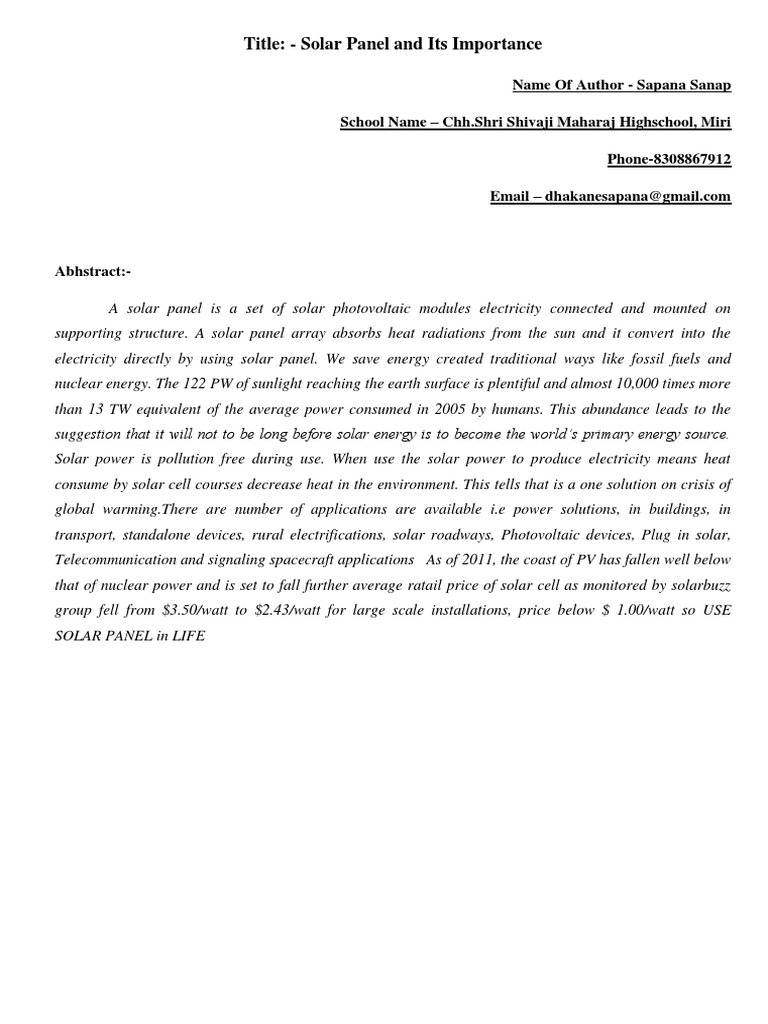Solar energy articles for students image