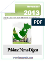 Pakistan News Digest November - 2013