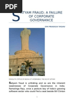 Download SATYAM FRAUD FAILURE OF CORPORATE GOVERNANCE by Om Prakash Yadav SN19261294 doc pdf