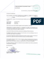 Carta Oferta Tipo para VISA TEMPORARIA (TE8) Chile