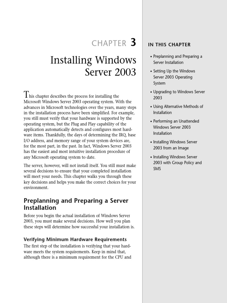Windows Server 2003 Installation Guide | PDF | Ip Address ...
