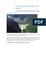 Artigo - Las 5 centrales hidroeléctricas más grandes del mundo