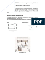 Beam Bending Lab Sheet and Short Report Sheet