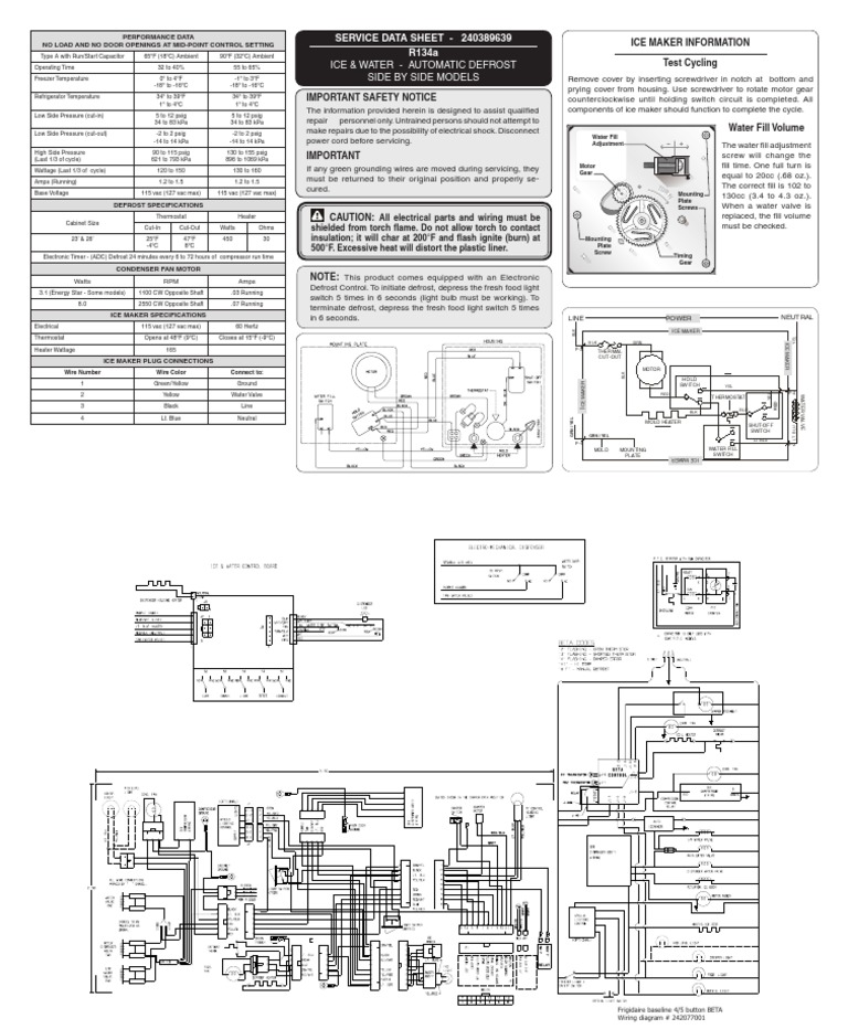 Ffus2613ls4 Frigidaire Refrigerator Wiring 240389639 Refrigerator Thermostat
