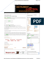 Instrument Cable Sizing