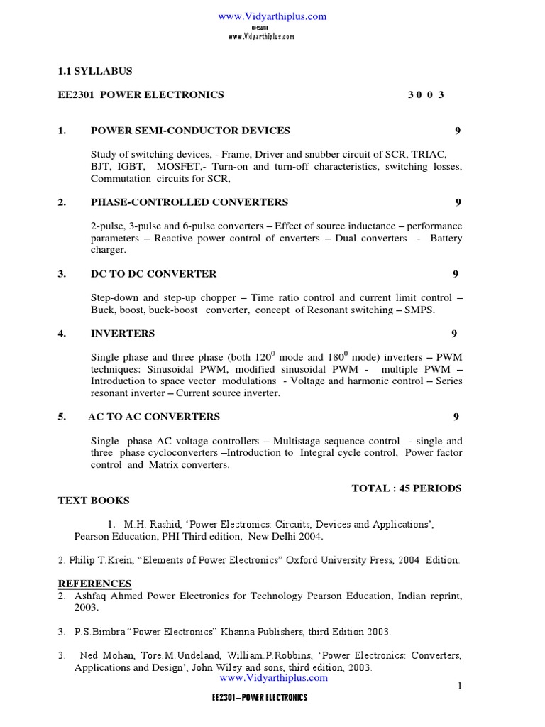 Pdf Power Electronics By Rashid 3rd