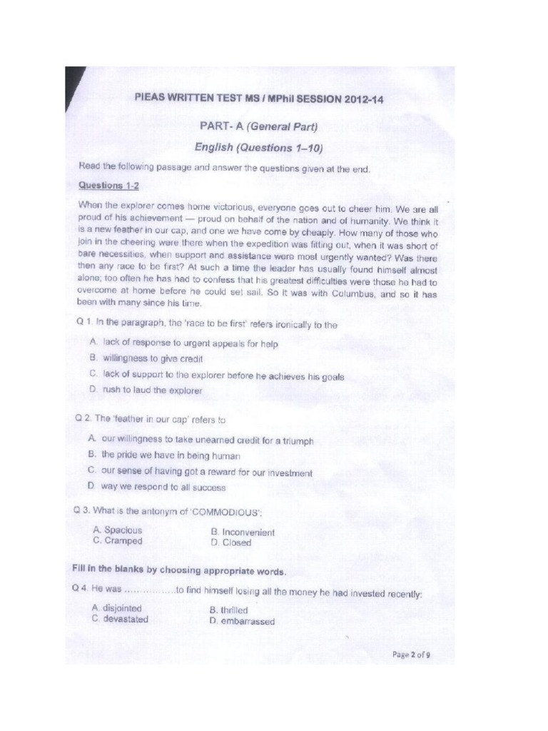 Pieas Test | PDF