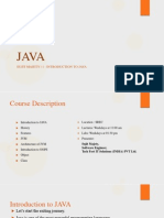 Introduction To Java