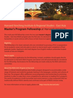 Harvard's Regional Studies - East Asia (RSEA) Master's Program Flyer