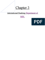 International Banking: Department of MBL