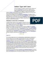 Mutations: Types and Causes: Mutations Are Recessive or Dominant