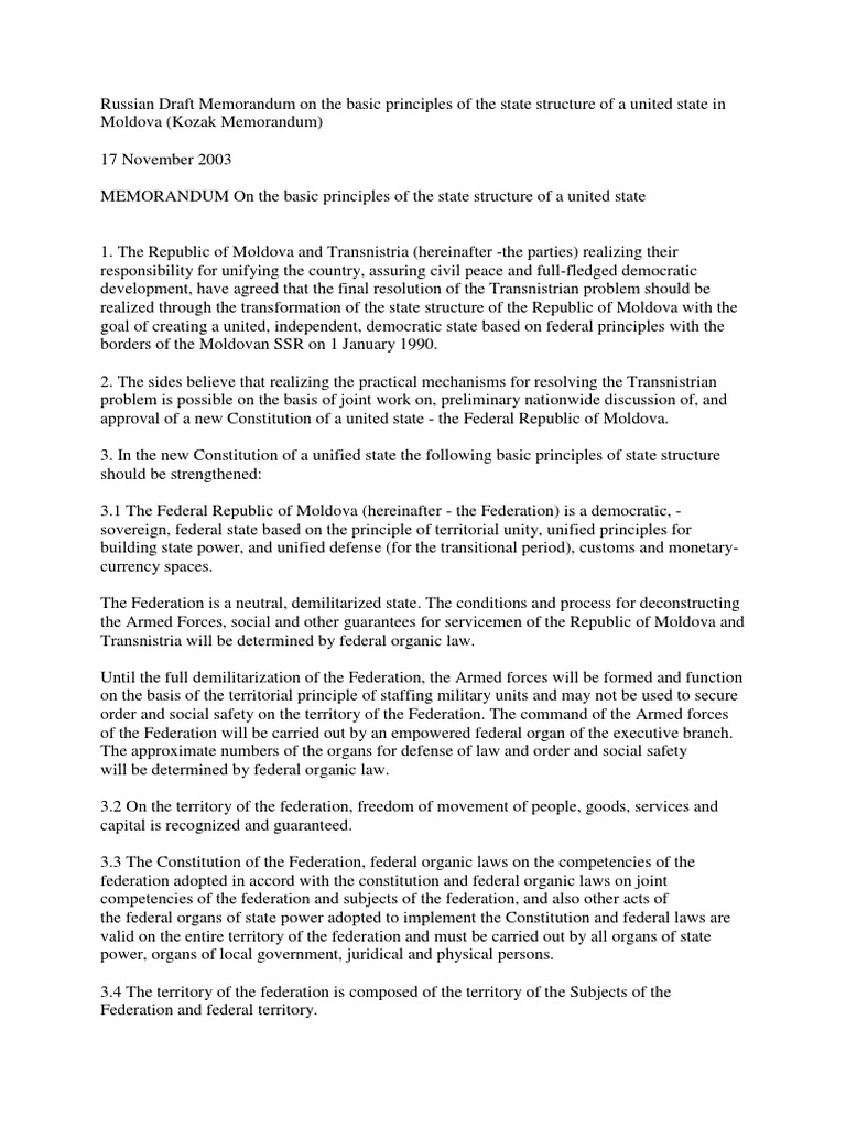 Kozak Memorandum PDF Federal Government Of The United States