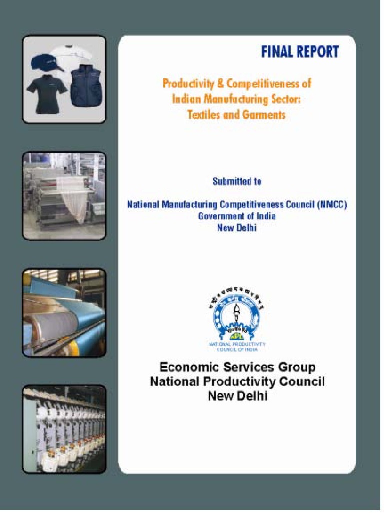 textiles clothing Competitiveness Economic Growth