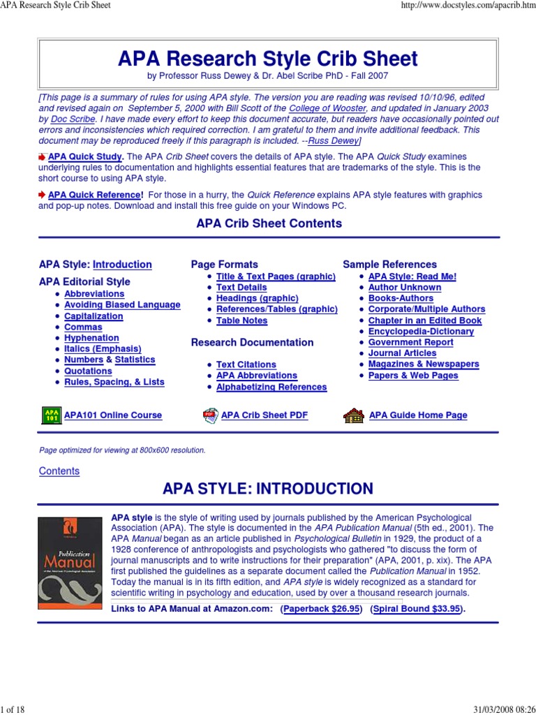 apa format guidelines pdf