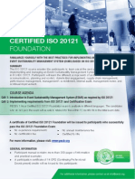 ISO 20121 Foundation - One Page Brochure