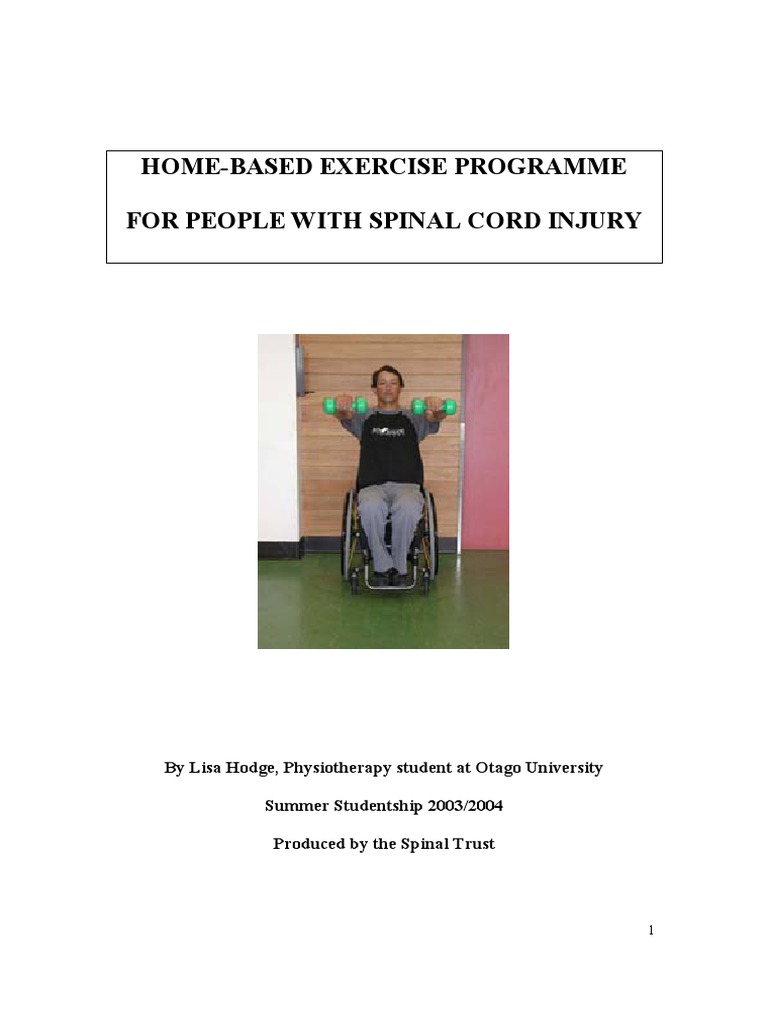 Home Exercise for Spinal Cord Injury | PDF | Anatomical Terms Of Motion ...