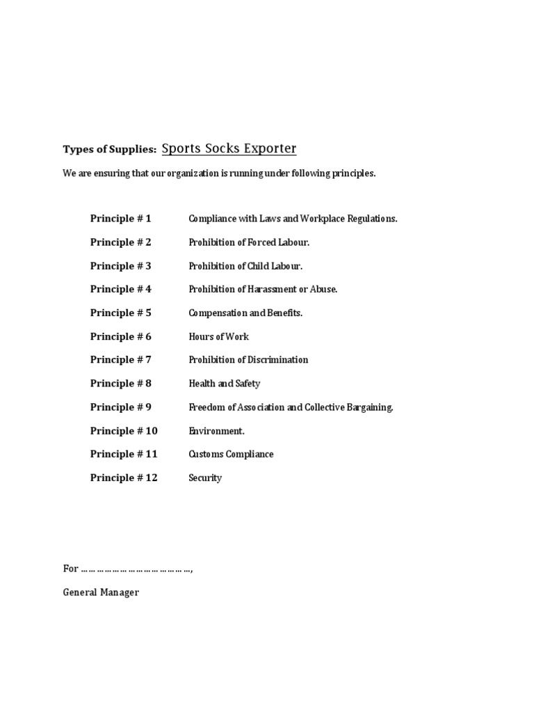 Supplier Following Wrap Principles 27-11-13 Format | PDF | Career ...