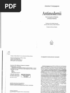 Antoin Compagnon - Antimodernii | PDF