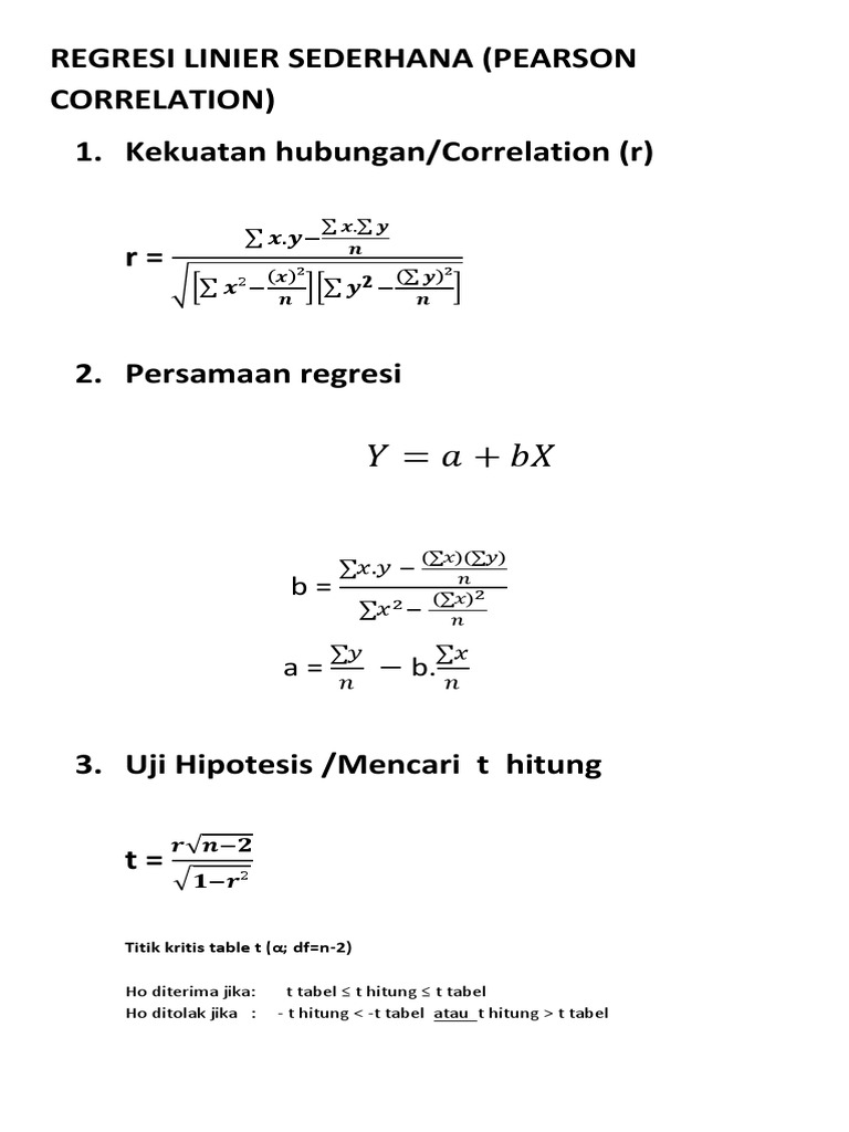 Regresi Linier Sederhana