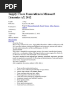 Supply Chain Foundation in Microsoft Dynamics AX 2012