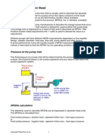 Net Positive Suction Head or NPSH