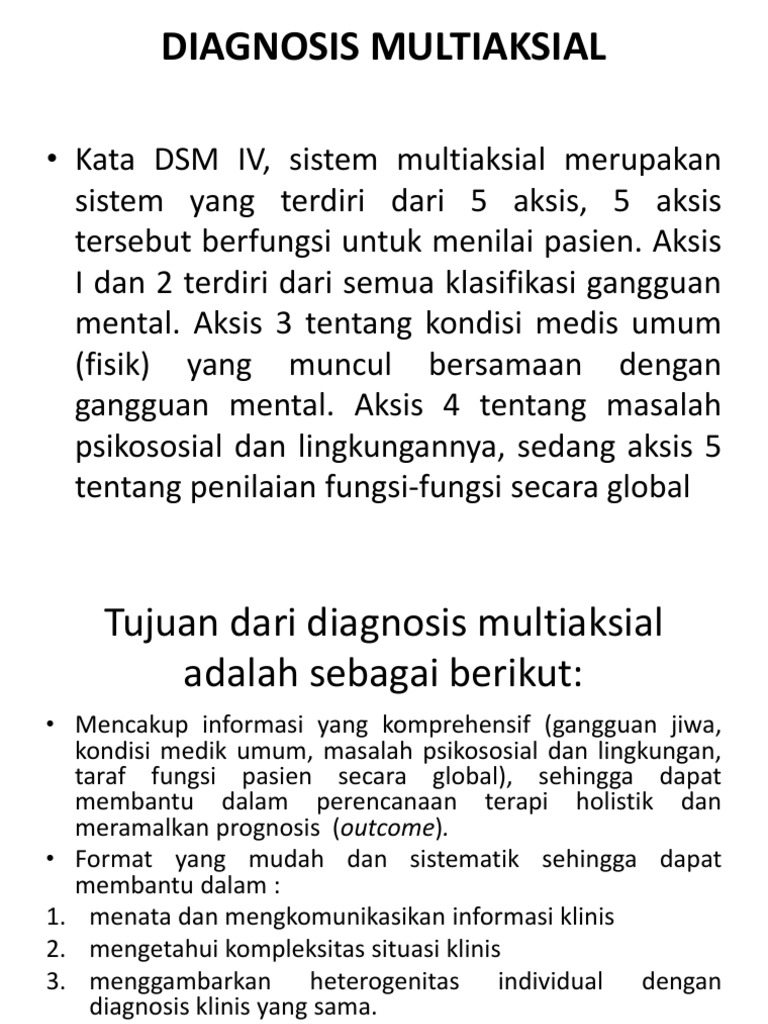Diagnosis Multiaksial | PDF