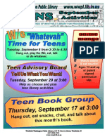 WWPL Teen Programs Sept 09