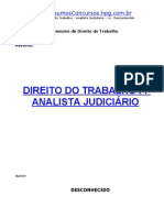 Trab-Direito Do Trabalho Analista Judiciario