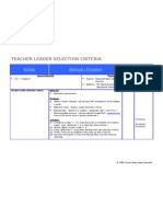 Detailed Agenda TSL Selection Criteria Formatted